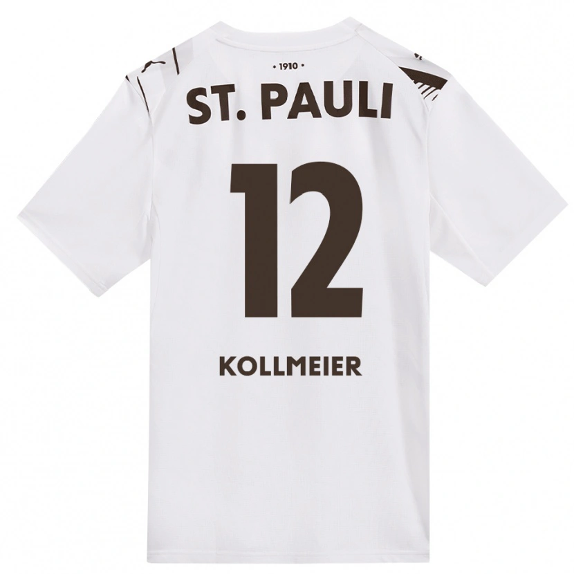 Danxen Donna Maglia Anton Kollmeier #12 Caffè Bianco Rosso Kit Gara Away 2026/27 Maglietta