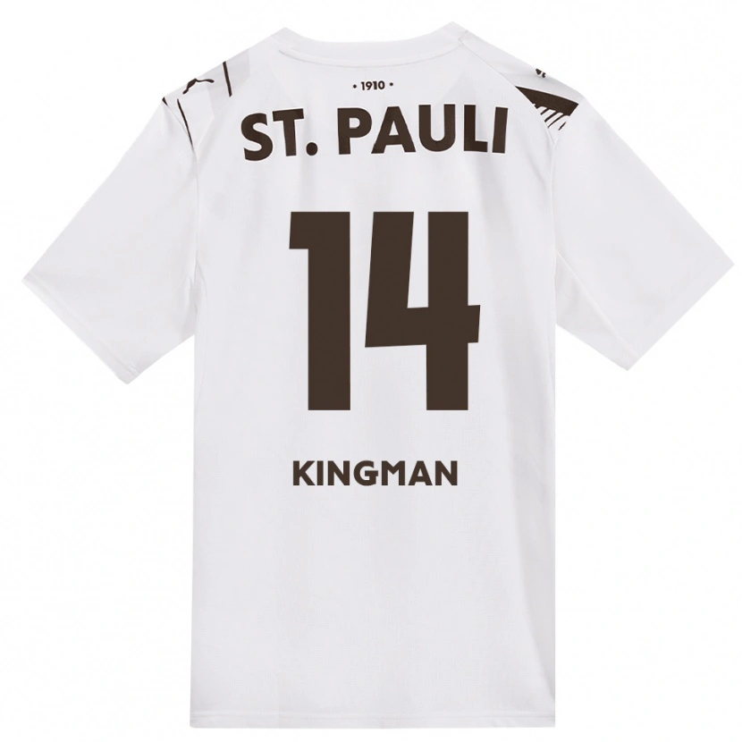 Danxen Donna Maglia Annie Kingman #14 Caffè Bianco Rosso Kit Gara Away 2026/27 Maglietta