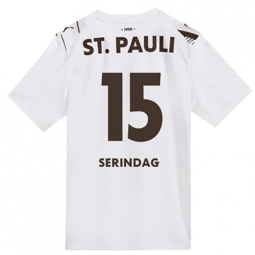 Danxen Donna Maglia Levin Serindag #15 Caffè Bianco Rosso Kit Gara Away 2026/27 Maglietta