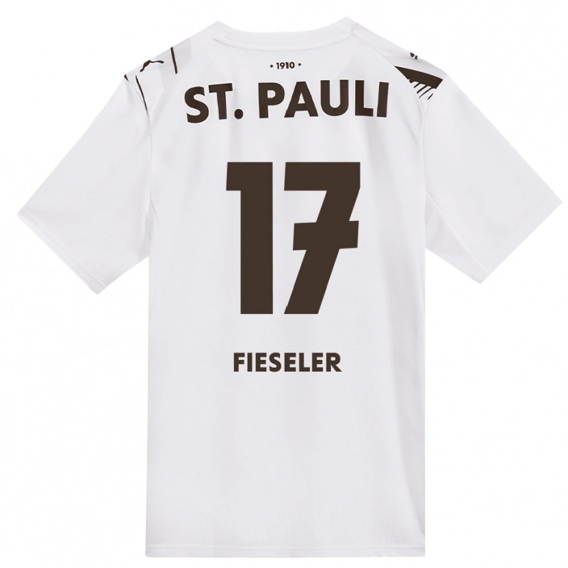 Danxen Donna Maglia Jonas Fieseler #17 Caffè Bianco Rosso Kit Gara Away 2026/27 Maglietta