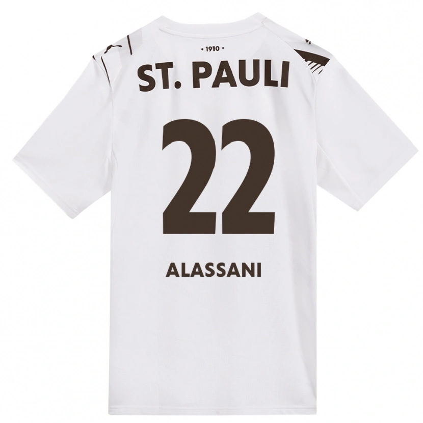 Danxen Donna Maglia Abdul Alassani #22 Caffè Bianco Rosso Kit Gara Away 2026/27 Maglietta