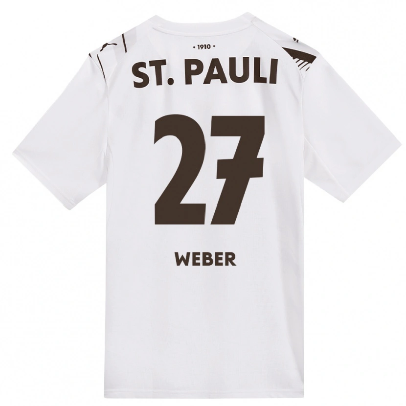 Danxen Donna Maglia Hugo Weber #27 Caffè Bianco Rosso Kit Gara Away 2026/27 Maglietta