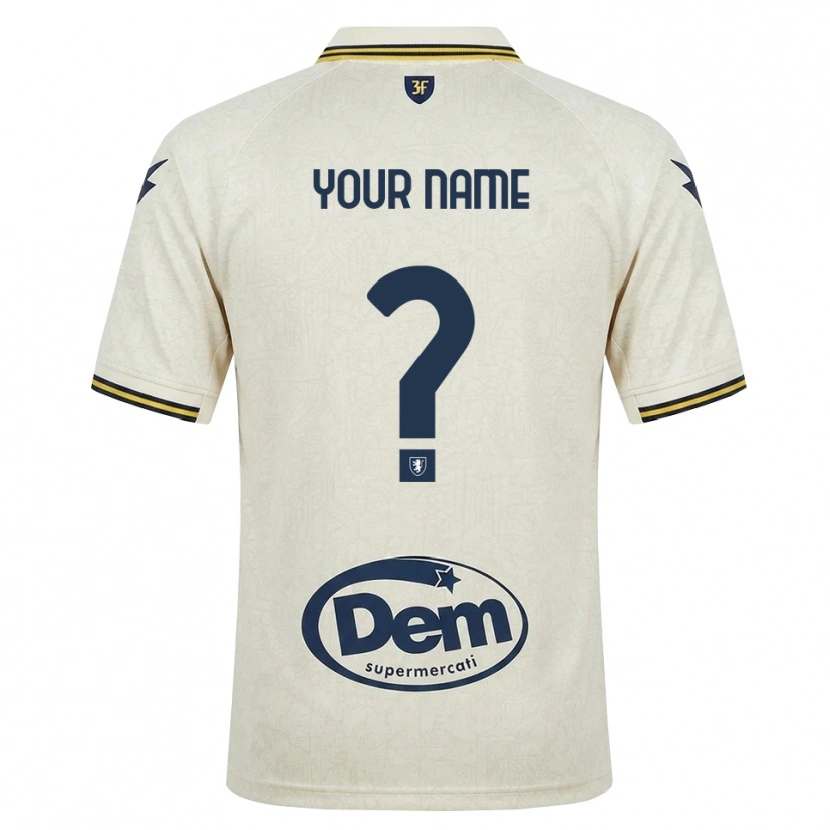 Danxen Donna Maglia Il Tuo Nome #0 Oldlace Giallo Nero Kit Gara Away 2026/27 Maglietta