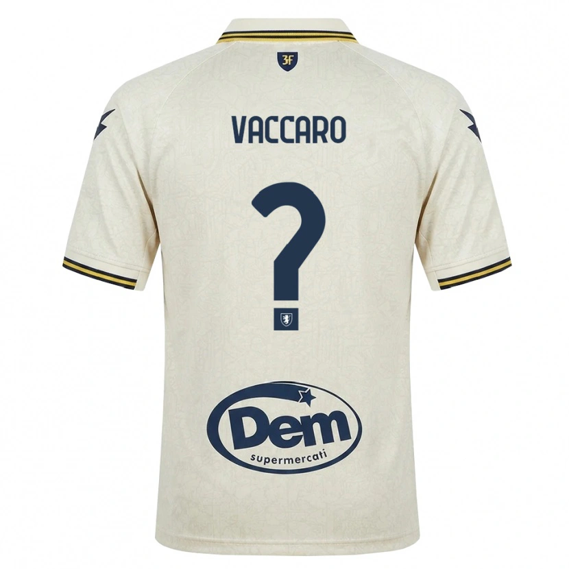 Danxen Donna Maglia Cristian Vaccaro #0 Oldlace Giallo Nero Kit Gara Away 2026/27 Maglietta