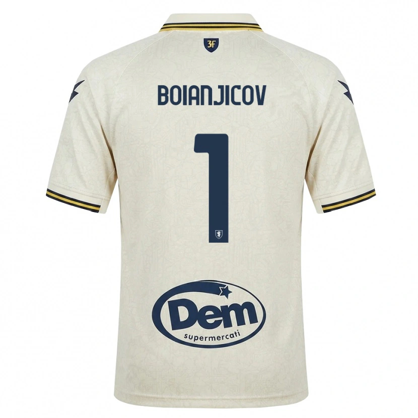 Danxen Donna Maglia Nicolas Boianjicov #1 Oldlace Giallo Nero Kit Gara Away 2026/27 Maglietta