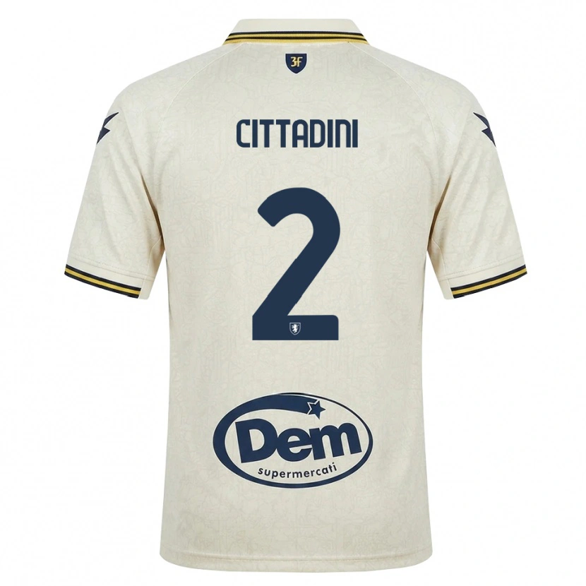 Danxen Donna Maglia Giorgio Cittadini #2 Oldlace Giallo Nero Kit Gara Away 2026/27 Maglietta
