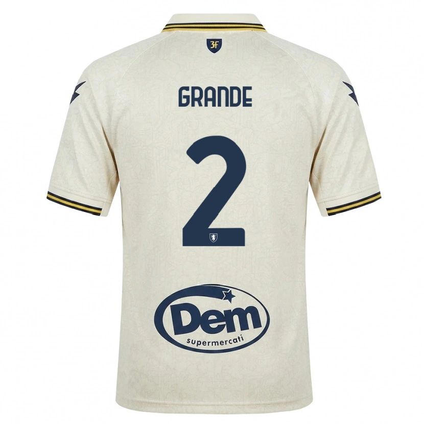 Danxen Donna Maglia Alessandro Grande #2 Oldlace Giallo Nero Kit Gara Away 2026/27 Maglietta