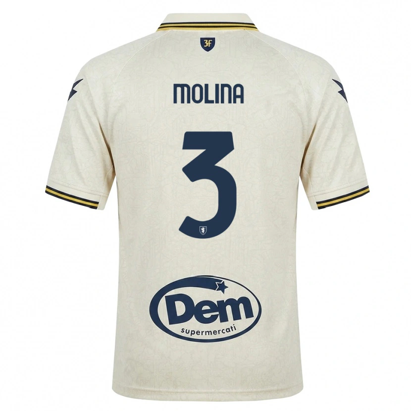 Danxen Donna Maglia Francesco Molina #3 Oldlace Giallo Nero Kit Gara Away 2026/27 Maglietta