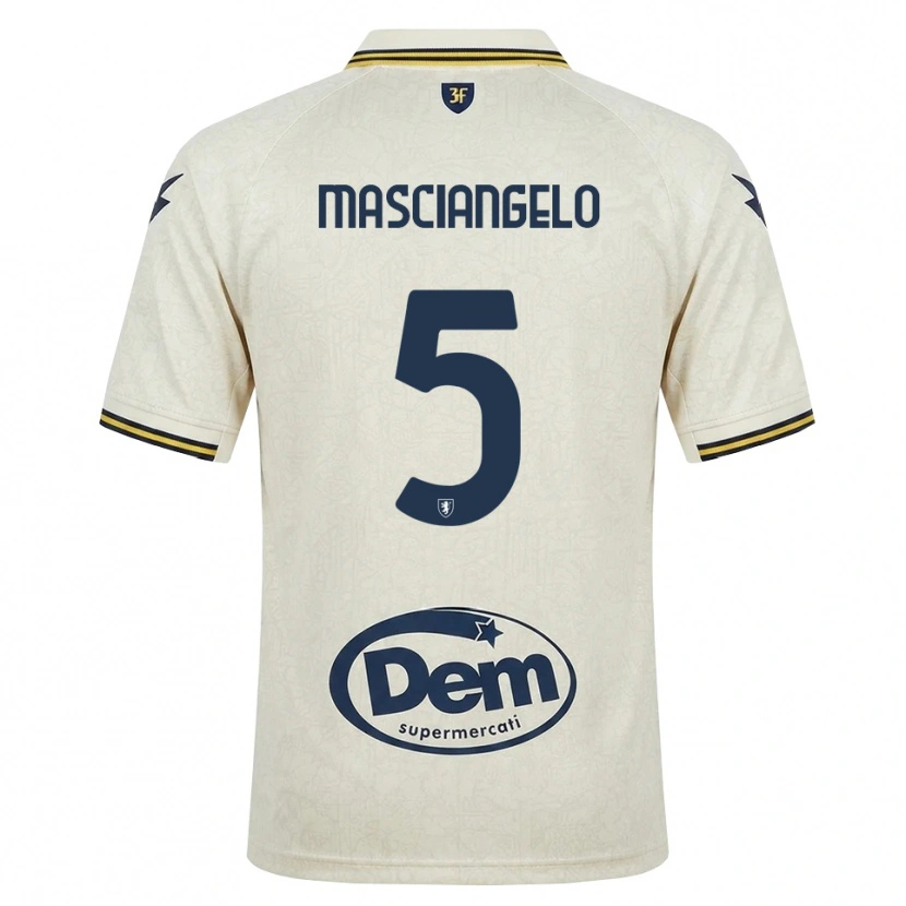 Danxen Donna Maglia Edoardo Masciangelo #5 Oldlace Giallo Nero Kit Gara Away 2026/27 Maglietta