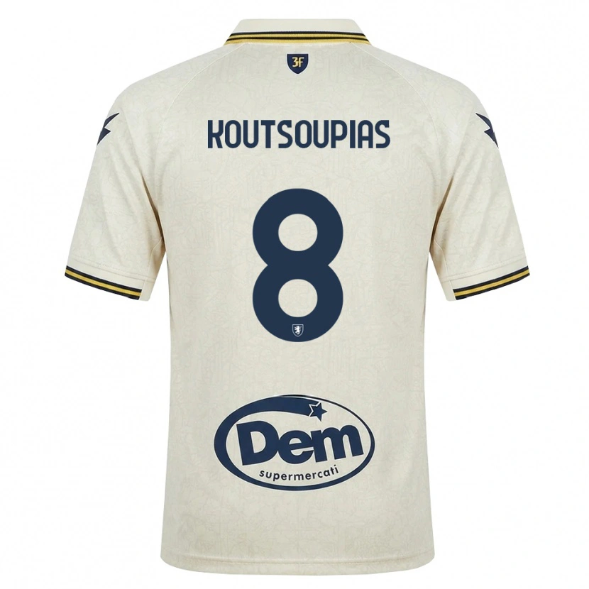 Danxen Donna Maglia Ilias Koutsoupias #8 Oldlace Giallo Nero Kit Gara Away 2026/27 Maglietta