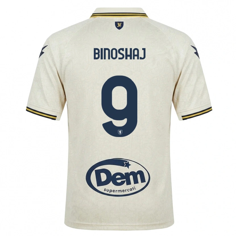Danxen Donna Maglia Samuele Binoshaj #9 Oldlace Giallo Nero Kit Gara Away 2026/27 Maglietta