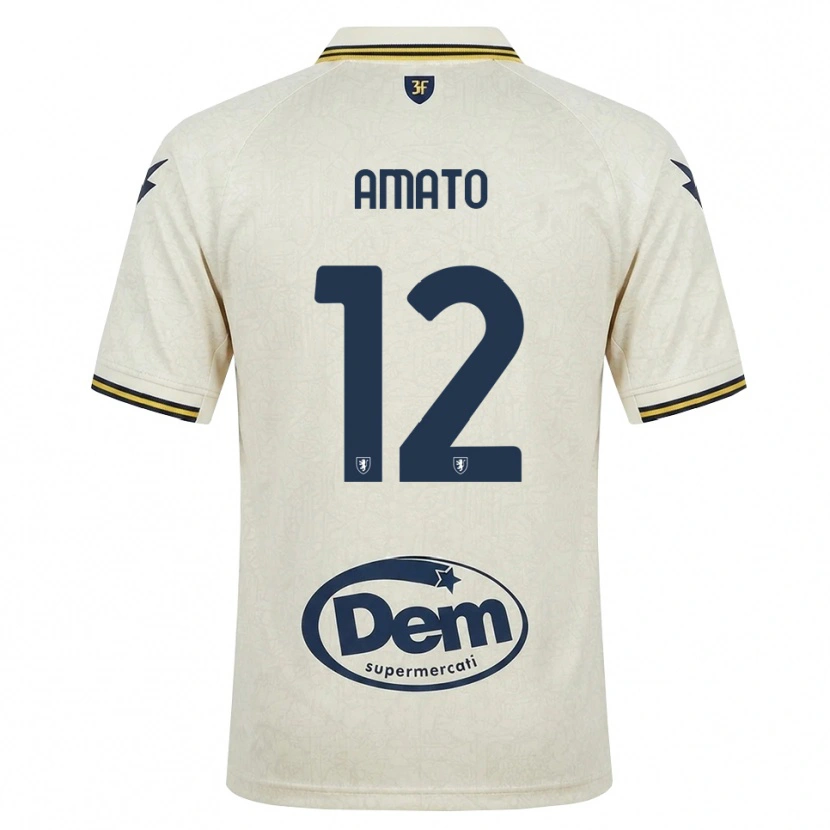Danxen Donna Maglia Luca Amato #12 Oldlace Giallo Nero Kit Gara Away 2026/27 Maglietta