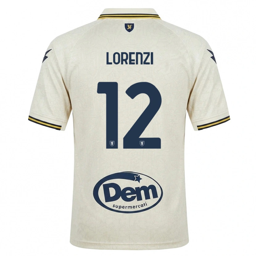 Danxen Donna Maglia Umberto Lorenzi #12 Oldlace Giallo Nero Kit Gara Away 2026/27 Maglietta