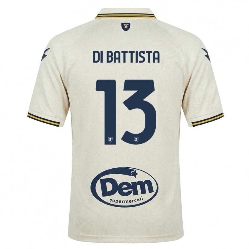 Danxen Donna Maglia Cristiano Di Battista #13 Oldlace Giallo Nero Kit Gara Away 2026/27 Maglietta