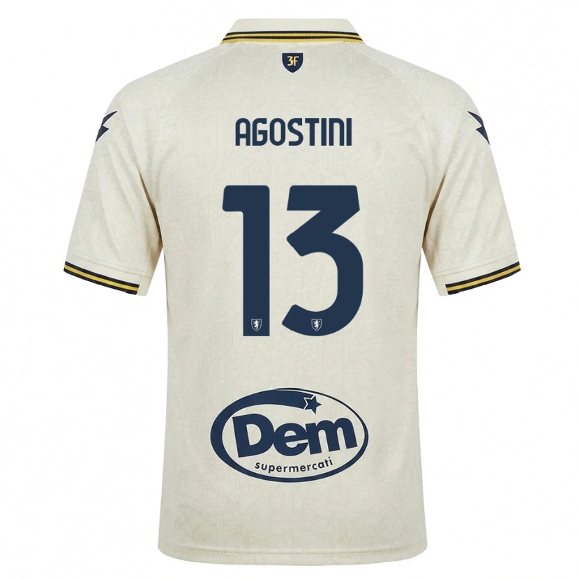 Danxen Donna Maglia Domenico Agostini #13 Oldlace Giallo Nero Kit Gara Away 2026/27 Maglietta