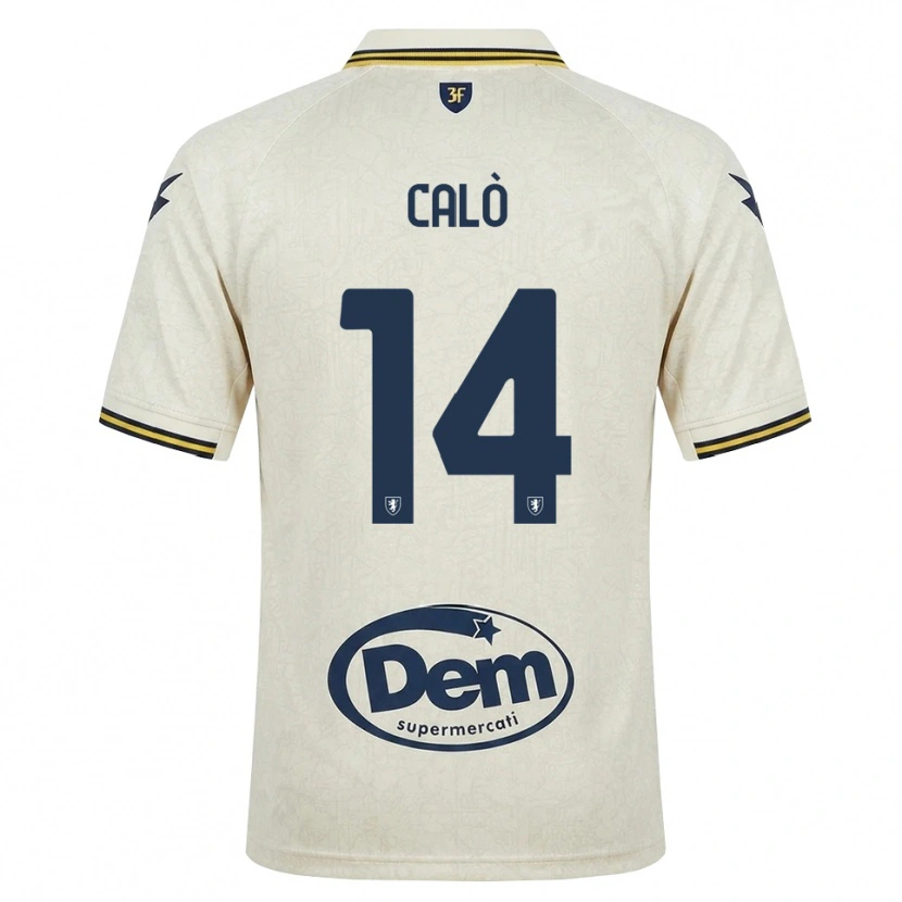 Danxen Donna Maglia Giacomo Calò #14 Oldlace Giallo Nero Kit Gara Away 2026/27 Maglietta