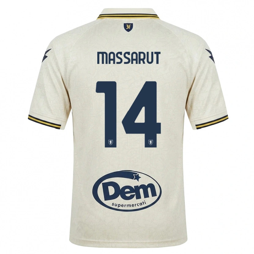 Danxen Donna Maglia Daniele Massarut #14 Oldlace Giallo Nero Kit Gara Away 2026/27 Maglietta