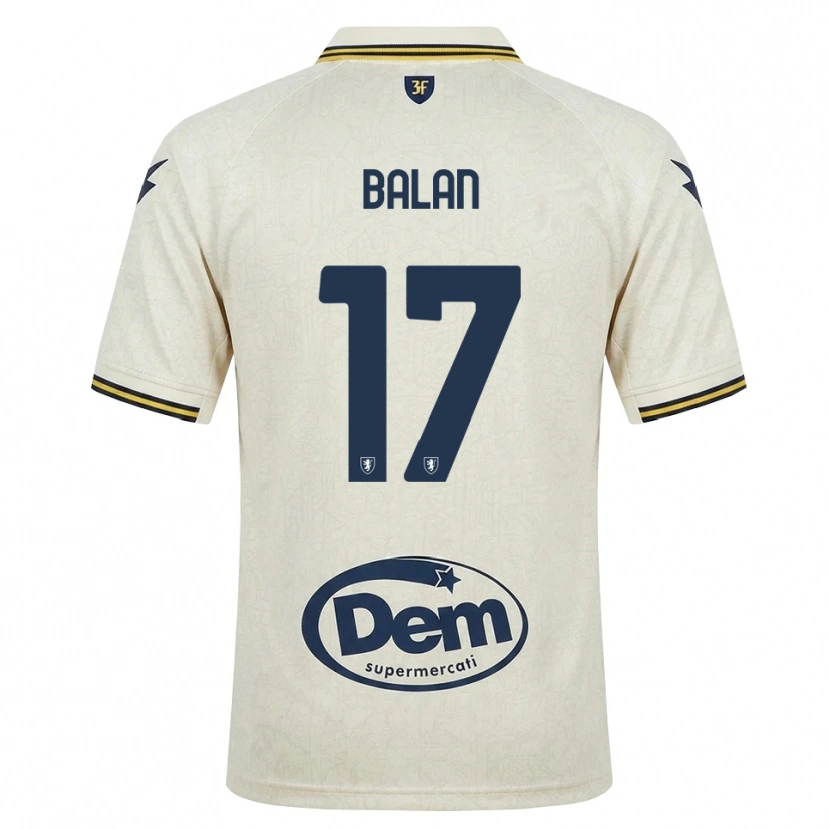 Danxen Donna Maglia Raul Balan #17 Oldlace Giallo Nero Kit Gara Away 2026/27 Maglietta