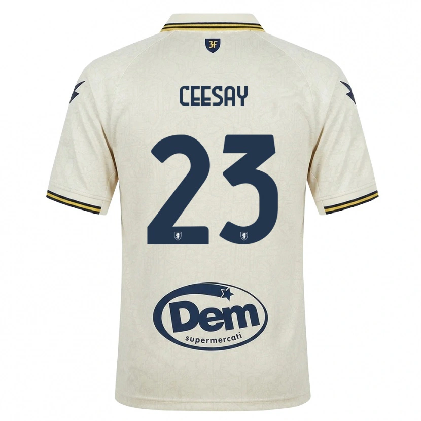 Danxen Donna Maglia Abubacar Ceesay #23 Oldlace Giallo Nero Kit Gara Away 2026/27 Maglietta