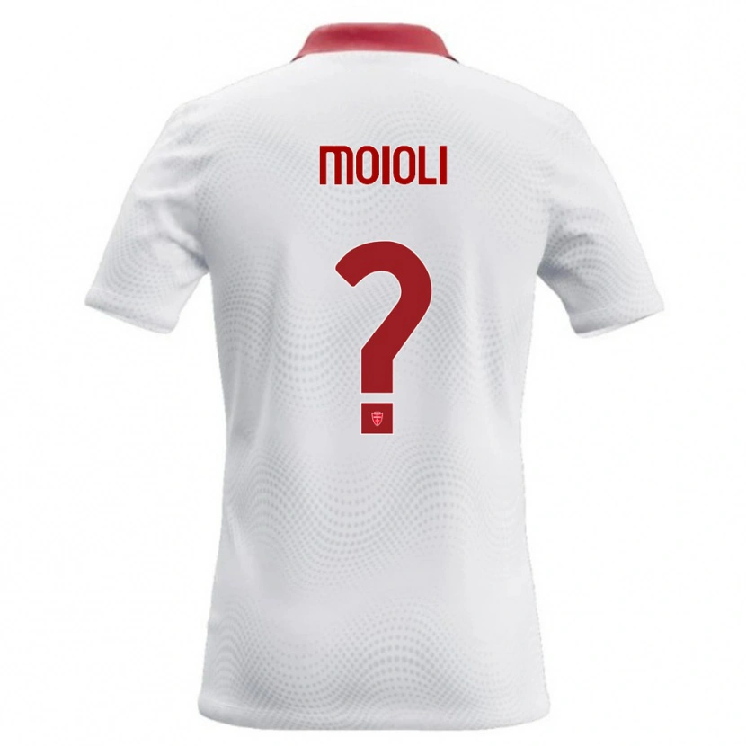 Danxen Donna Maglia Gabriel Moioli #0 Bianco Rosso Kit Gara Away 2026/27 Maglietta