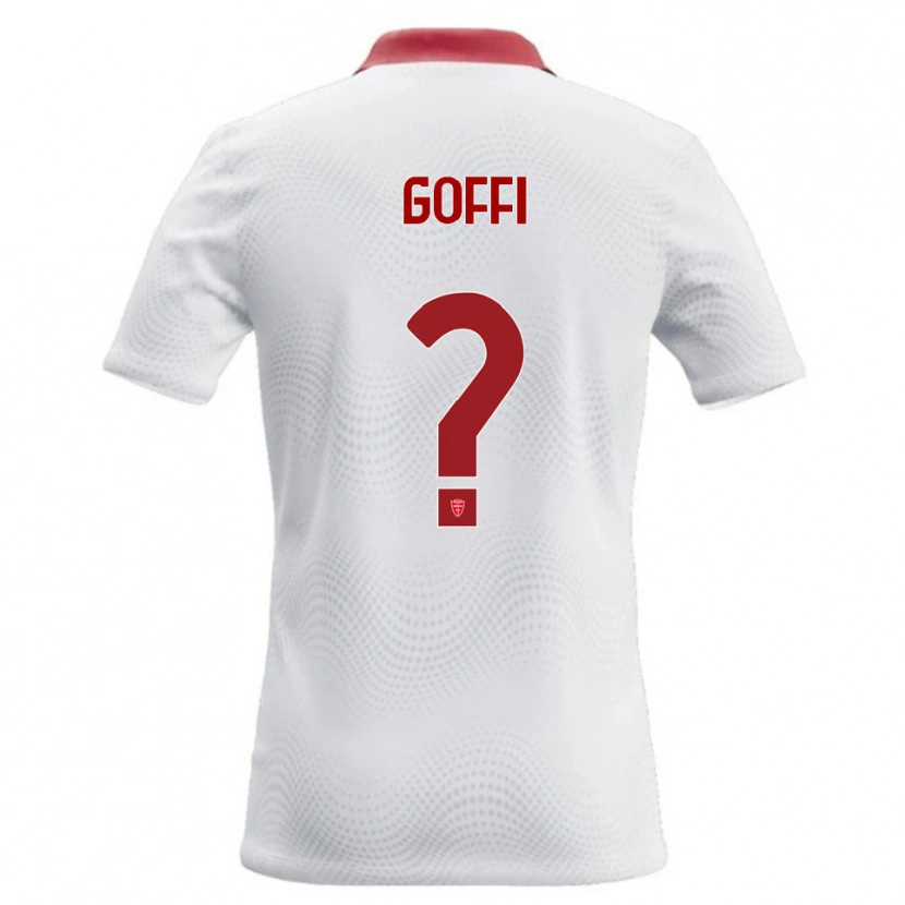 Danxen Donna Maglia Tommaso Goffi #0 Bianco Rosso Kit Gara Away 2026/27 Maglietta