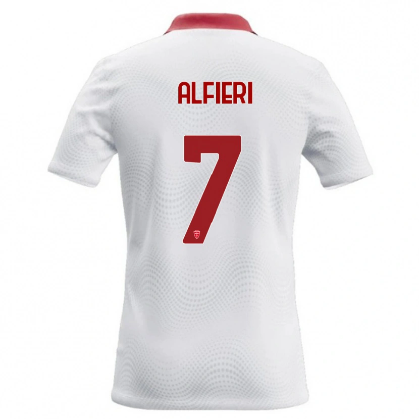 Danxen Donna Maglia Orazio Alfieri #7 Bianco Rosso Kit Gara Away 2026/27 Maglietta
