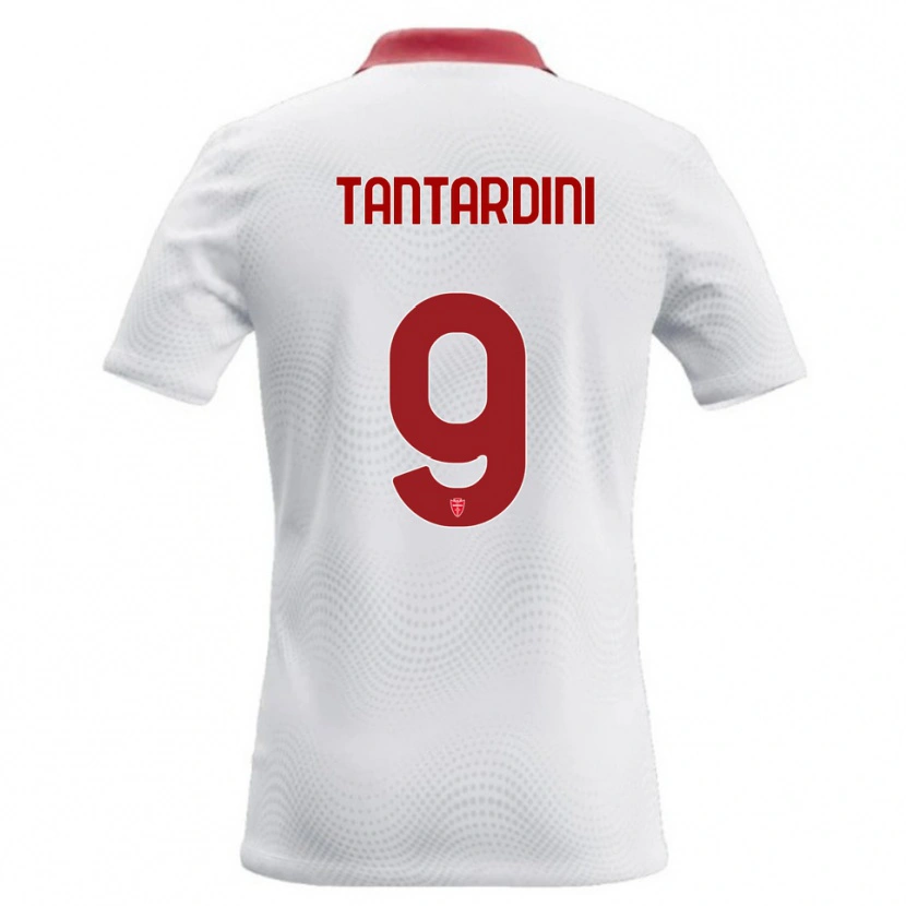 Danxen Donna Maglia Tommaso Tantardini #9 Bianco Rosso Kit Gara Away 2026/27 Maglietta