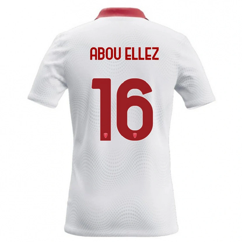 Danxen Donna Maglia Amir Abou Elezz #16 Bianco Rosso Kit Gara Away 2026/27 Maglietta