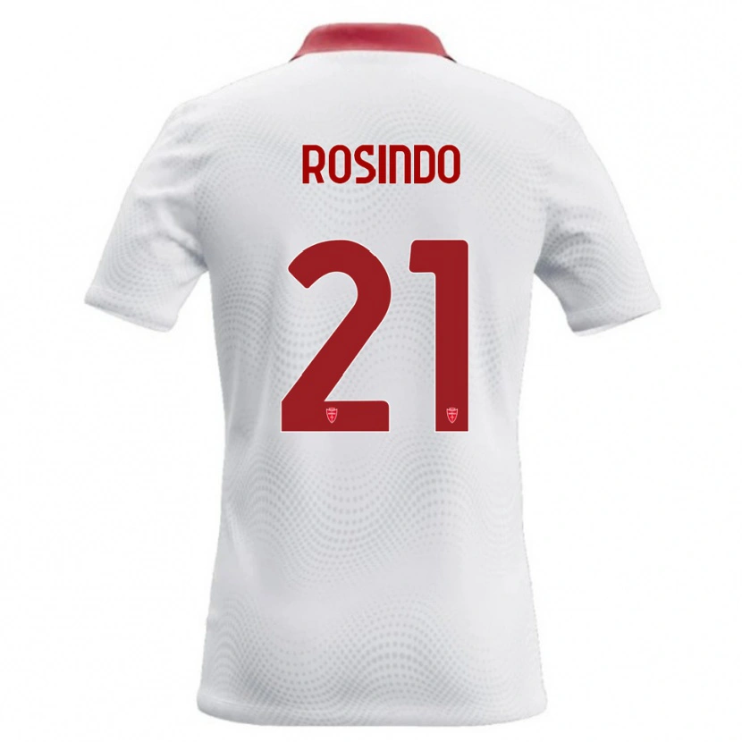 Danxen Donna Maglia Rosindo Zanni #21 Bianco Rosso Kit Gara Away 2026/27 Maglietta
