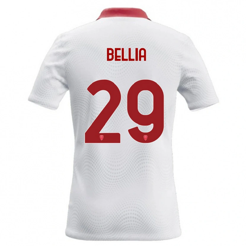 Danxen Donna Maglia Edoardo Bellia #29 Bianco Rosso Kit Gara Away 2026/27 Maglietta