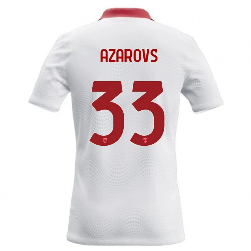 Danxen Donna Maglia Timurs Azarovs #33 Bianco Rosso Kit Gara Away 2026/27 Maglietta