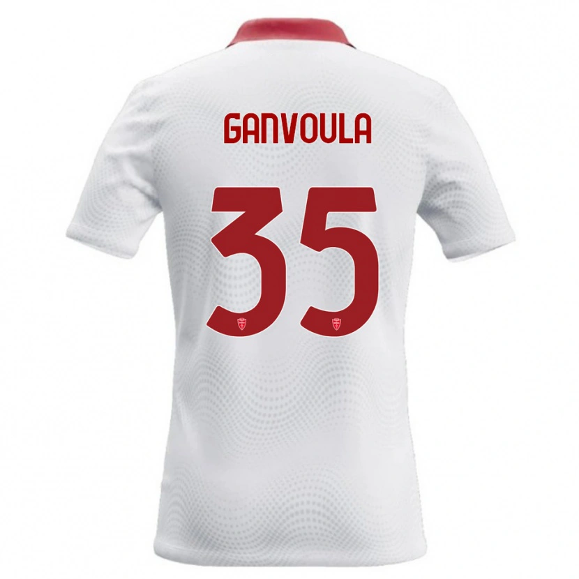 Danxen Donna Maglia Silvere Ganvoula #35 Bianco Rosso Kit Gara Away 2026/27 Maglietta
