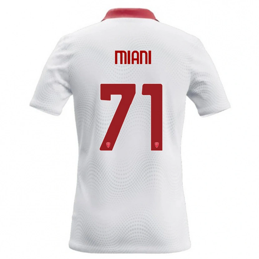 Danxen Donna Maglia Arthur Miani #71 Bianco Rosso Kit Gara Away 2026/27 Maglietta