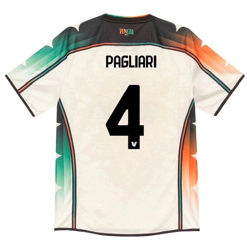 Danxen Donna Maglia Alessandro Pagliari #4 Oldlace Arancio Verde Kit Gara Away 2026/27 Maglietta