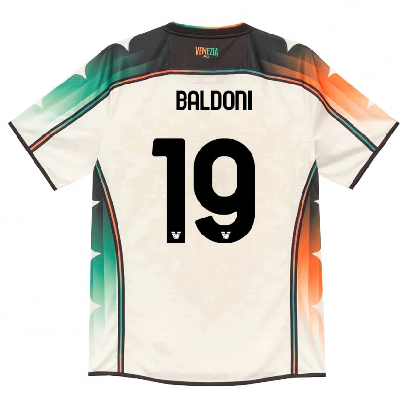 Danxen Donna Maglia Edoardo Baldoni #19 Oldlace Arancio Verde Kit Gara Away 2026/27 Maglietta