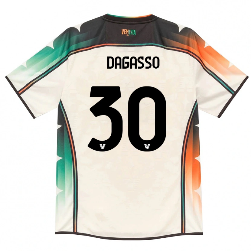 Danxen Donna Maglia Matteo Dagasso #30 Oldlace Arancio Verde Kit Gara Away 2026/27 Maglietta