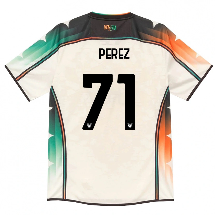 Danxen Donna Maglia Kike Pérez #71 Oldlace Arancio Verde Kit Gara Away 2026/27 Maglietta