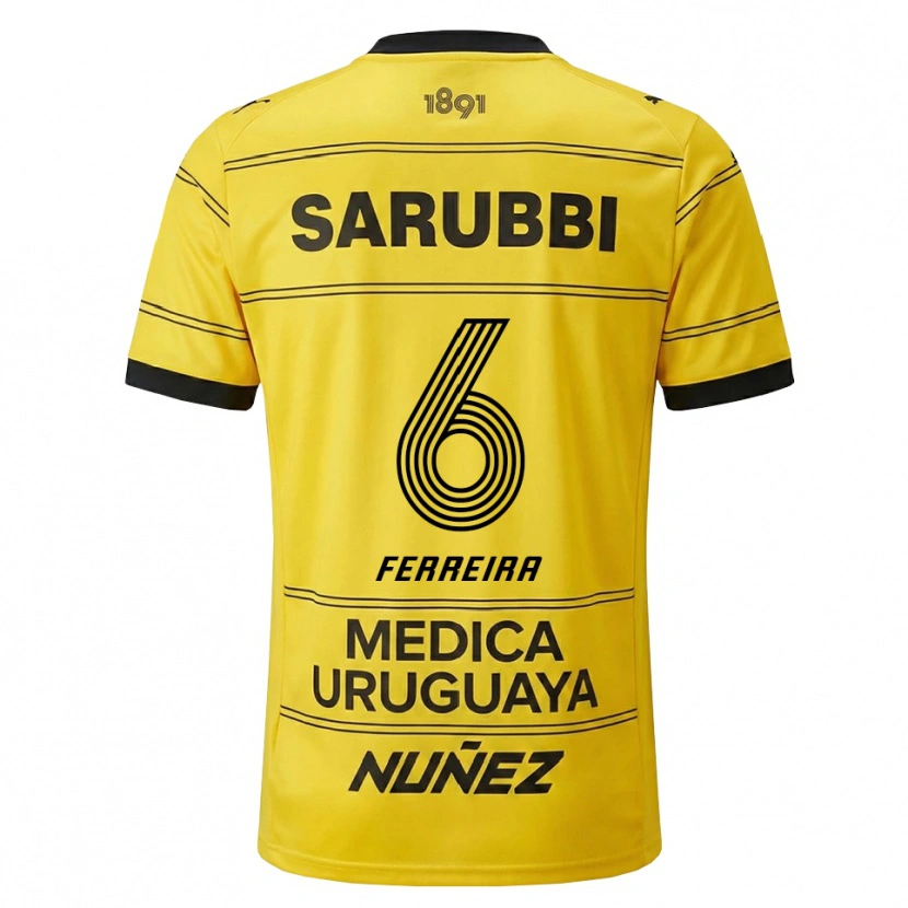 Danxen Donna Maglia Lucas Ferreira #6 Giallo Nero Kit Gara Away 2026/27 Maglietta