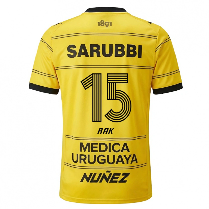 Danxen Donna Maglia Yonatthan Rak #15 Giallo Nero Kit Gara Away 2026/27 Maglietta