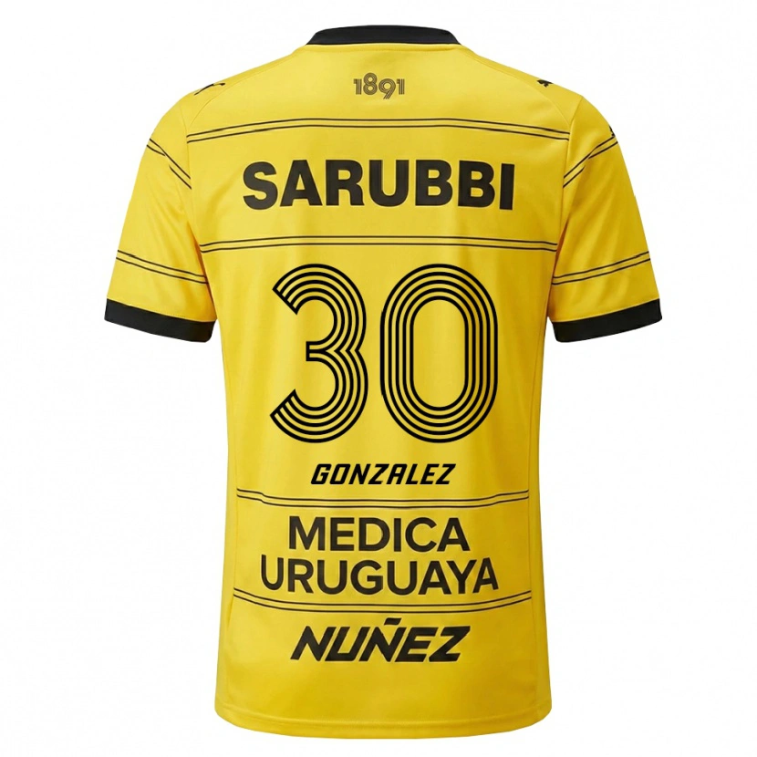 Danxen Donna Maglia Ángel González #30 Giallo Nero Kit Gara Away 2026/27 Maglietta