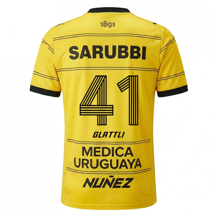 Danxen Donna Maglia Tiago Glattli #41 Giallo Nero Kit Gara Away 2026/27 Maglietta