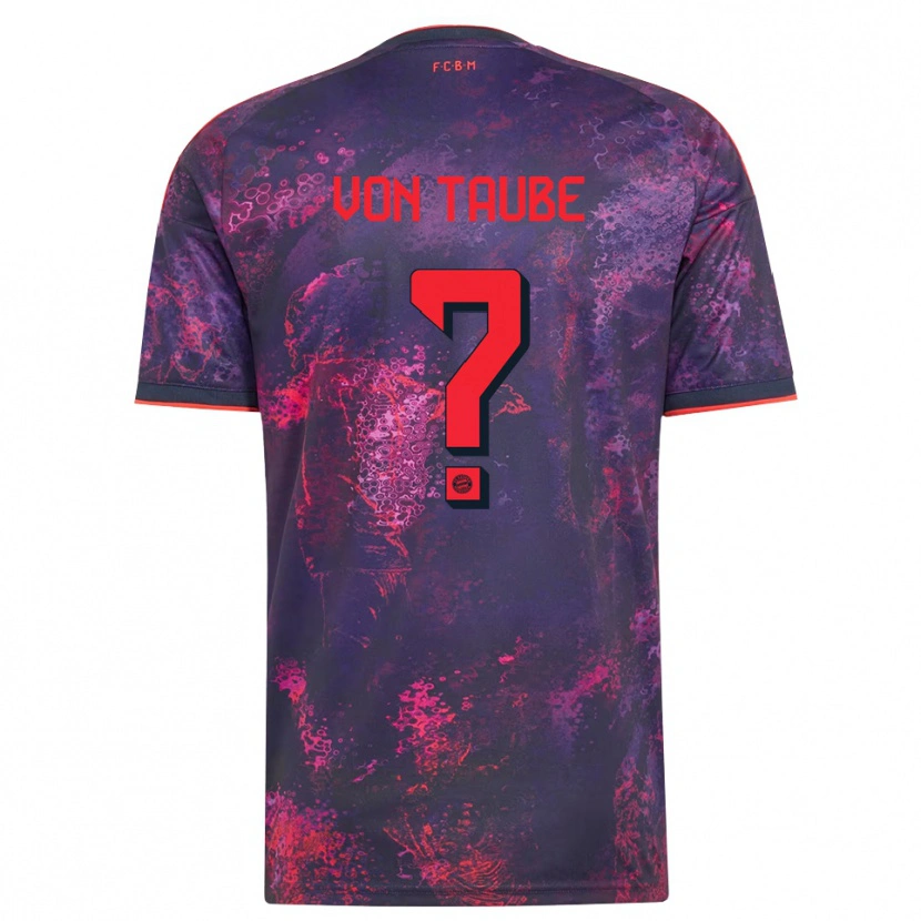 Danxen Donna Maglia Nikolas Von Taube #0 Viola Rosso Kit Gara Third 2026/27 Maglietta