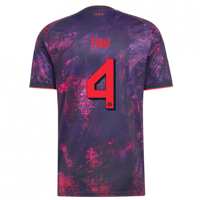 Danxen Donna Maglia Jonathan Tah #4 Viola Rosso Kit Gara Third 2026/27 Maglietta