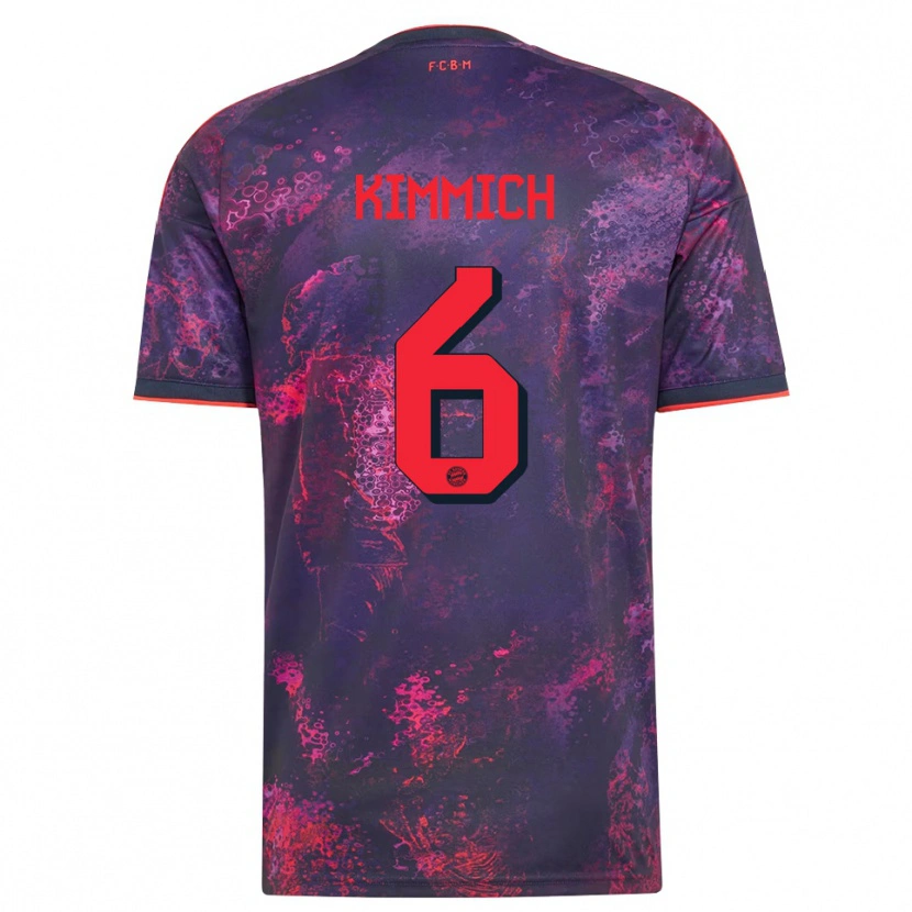 Danxen Donna Maglia Joshua Kimmich #6 Viola Rosso Kit Gara Third 2026/27 Maglietta