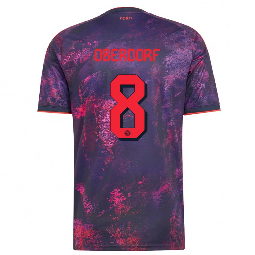 Danxen Donna Maglia Lena Oberdorf #8 Viola Rosso Kit Gara Third 2026/27 Maglietta