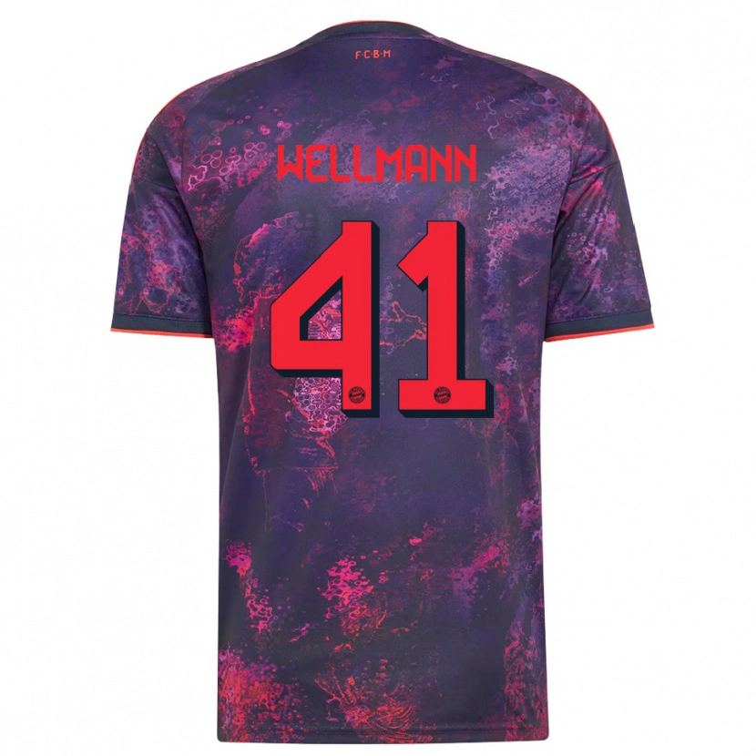 Danxen Donna Maglia Anna Wellmann #41 Viola Rosso Kit Gara Third 2026/27 Maglietta