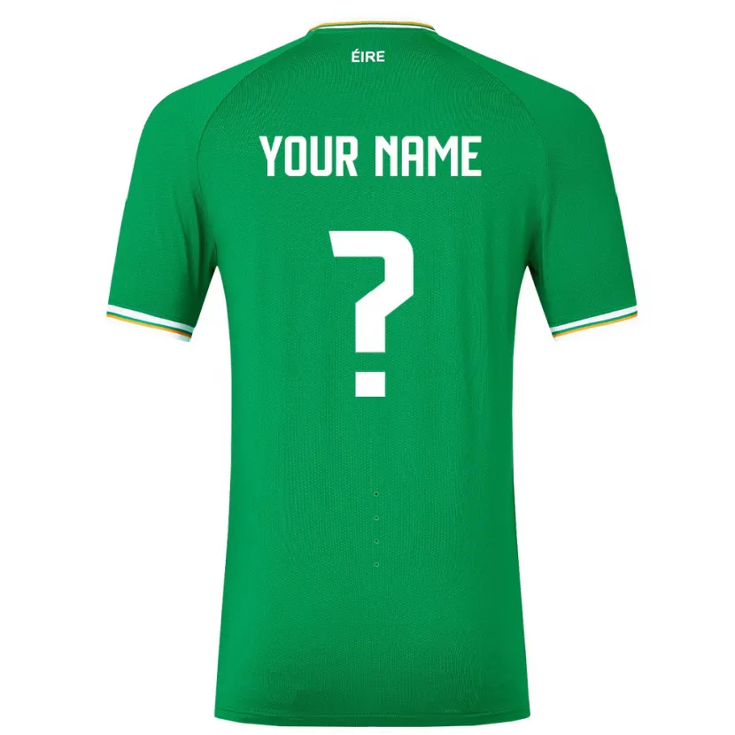 Danxen Bambino Maglia Irlanda Il Tuo Nome #0 Verde Kit Gara Home 24-26 Maglietta
