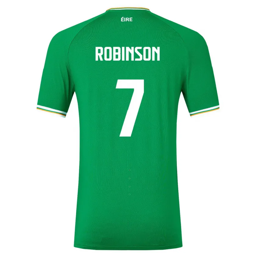 Danxen Bambino Maglia Irlanda Callum Robinson #7 Verde Kit Gara Home 24-26 Maglietta