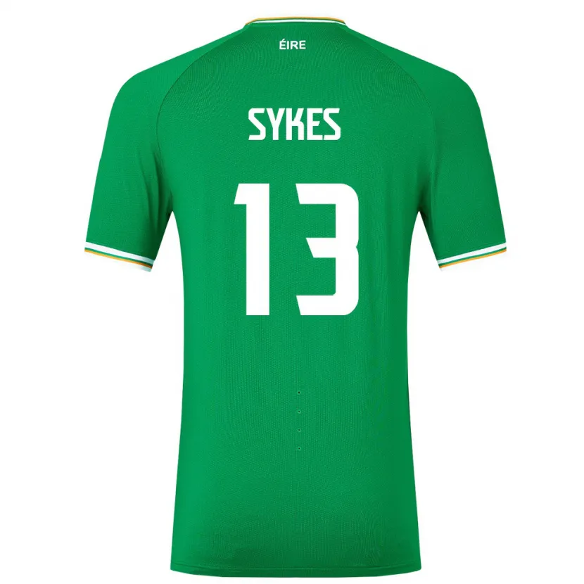 Danxen Bambino Maglia Irlanda Mark Sykes #13 Verde Kit Gara Home 24-26 Maglietta