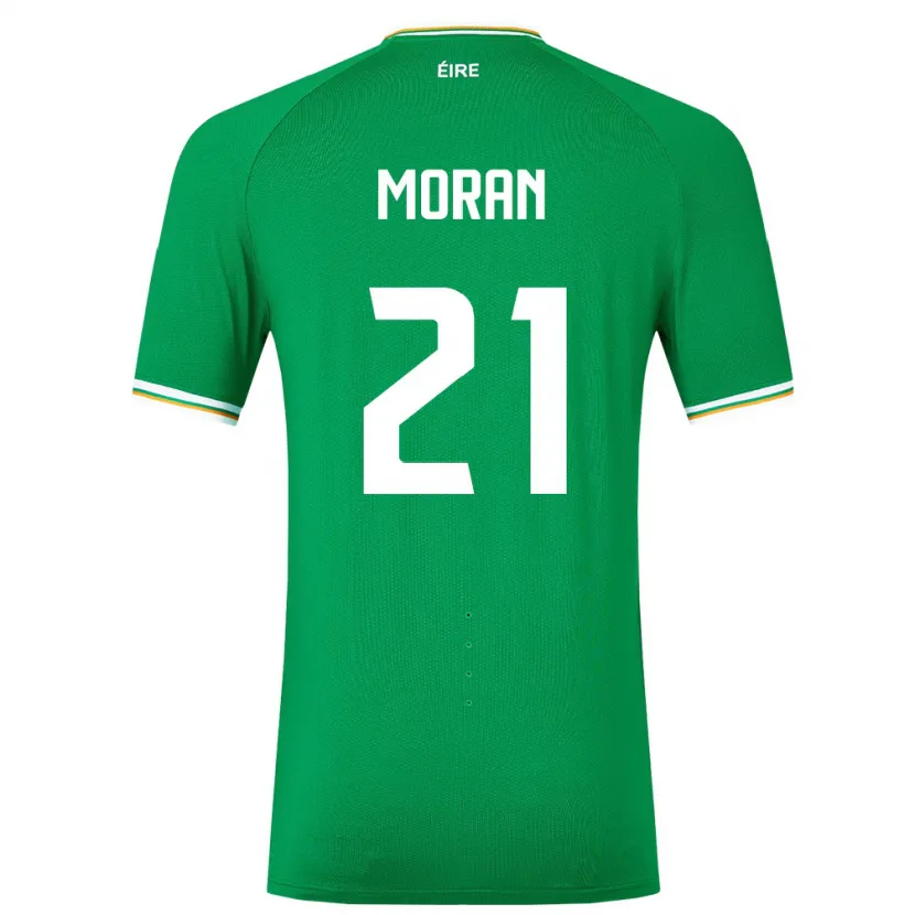 Danxen Bambino Maglia Irlanda Andy Moran #21 Verde Kit Gara Home 24-26 Maglietta